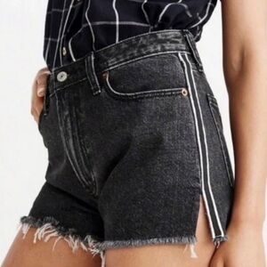 Abercrombie and Fitch Annie high rise shorts black denim size 26